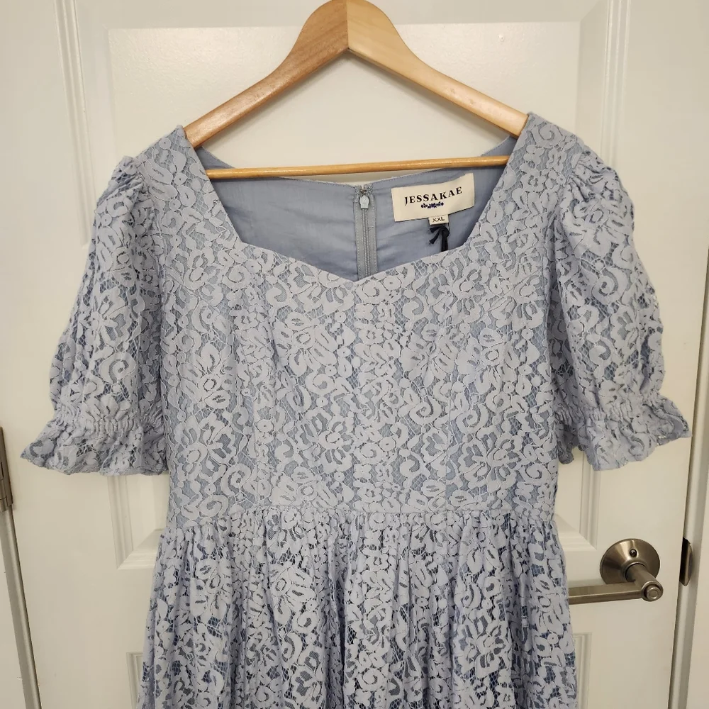 Jessakae Sweetie Dress Light Blue Lace Dress Womens XXL - Picture 4 of 11